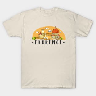 Florence Skyline Watercolor T-Shirt